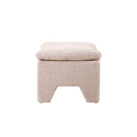 Retro lounge chair + ottoman blush pink mélange
