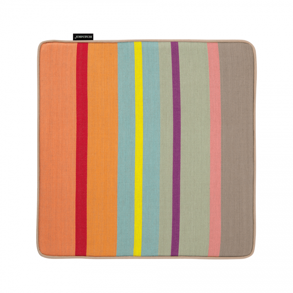 striped seating cushion for bench
