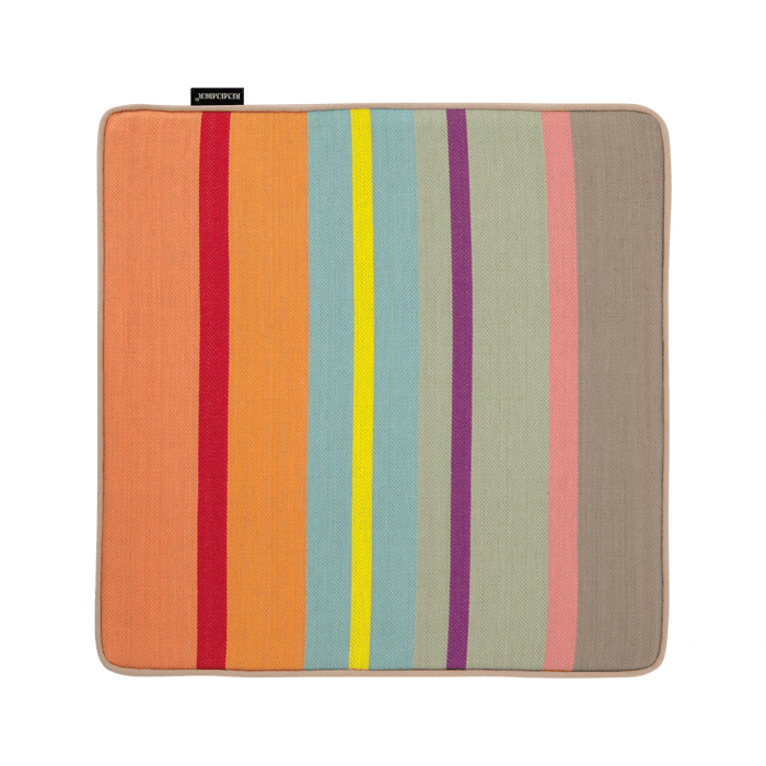 striped seating cushion for bench