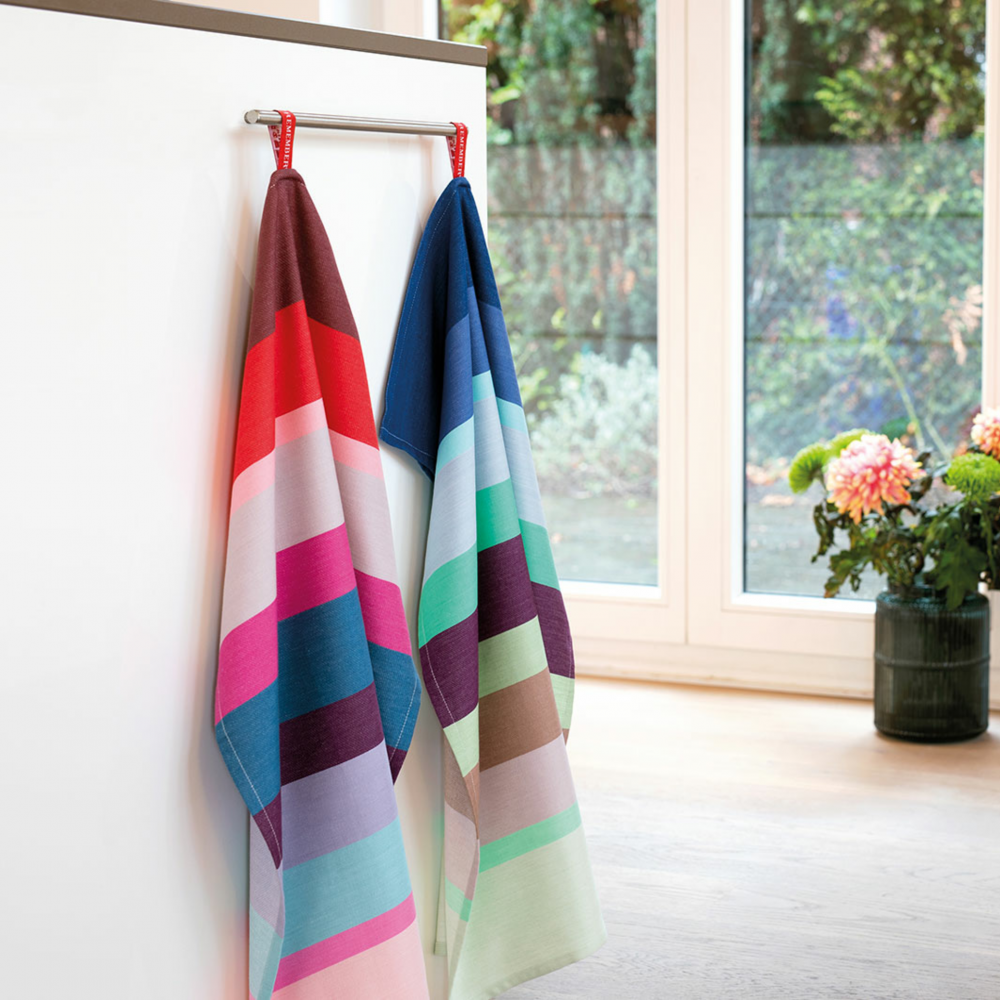 bold striped cotton kitchen towels