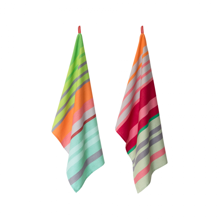 bold striped cotton kitchen towels