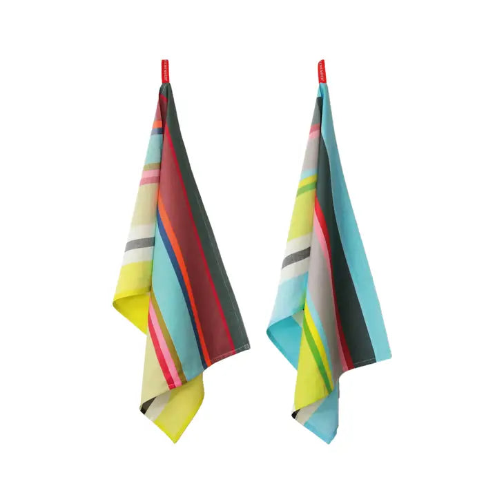 bold striped cotton kitchen towels