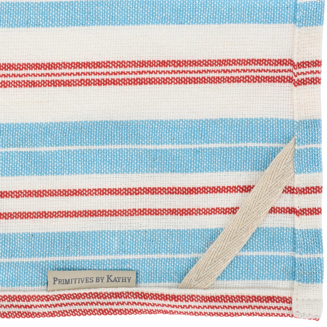 Striped fabric with red, white, and blue pattern