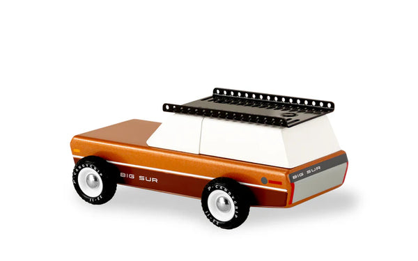 Model of a vintage truck with 'Big Sur' branding on a white background