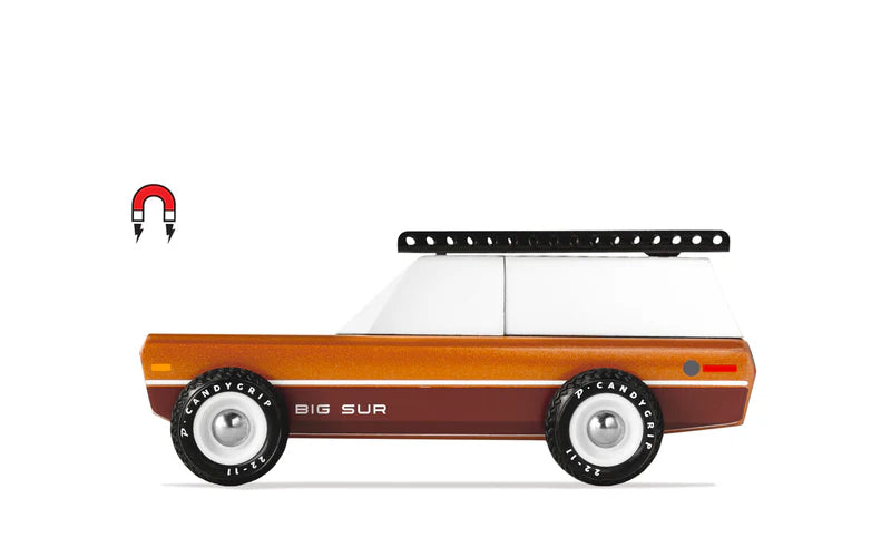 vintage-style truck with 'Big Sur' branding on a white background