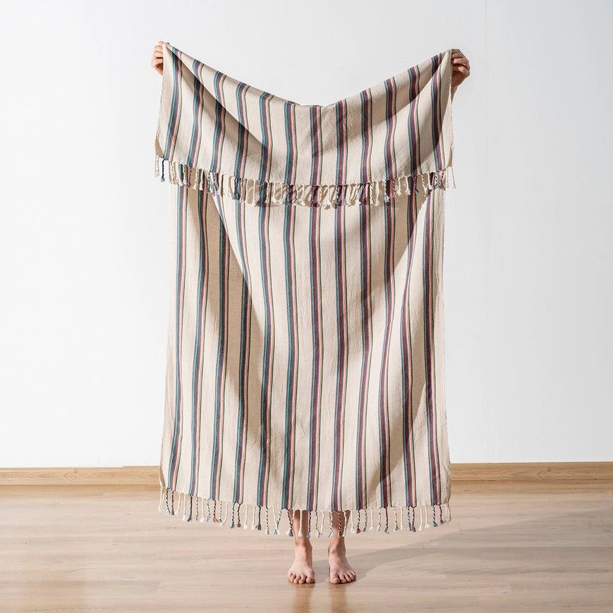 large beach towel with fringes