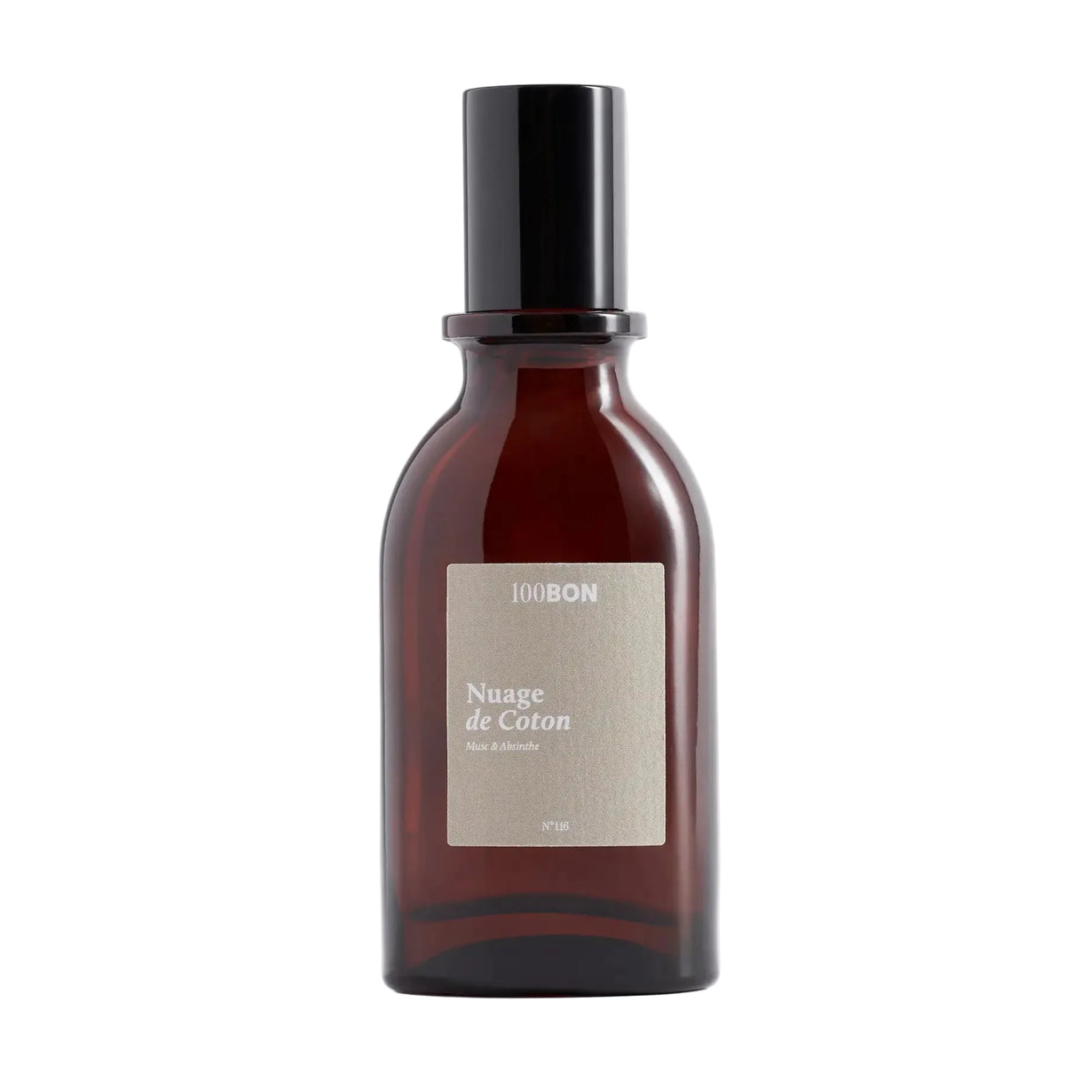 glass bottle with label 100BON Nuage de cotton eau de parfum