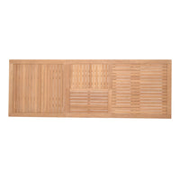 Wooden slat panel on a white background