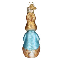 Peter Rabbit glass Christmas ornament