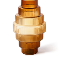 amber colored large glass vase object