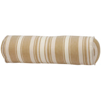  bolster beige and white striped pattern on white background