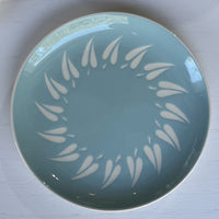 Vintage Harkerware Relief Side Plate Foliage - Soft Blue Ceramic (Mid-Century)
