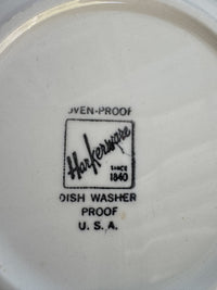 Vintage Harkerware dish washer proof logo on ceramic plate