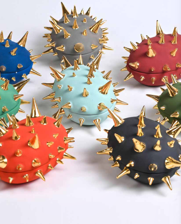 Colorful spiked balls with 'Color Spike' branding on a white background.