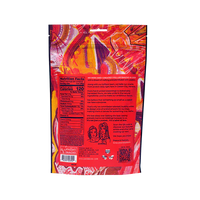 Colorful snack package with a nutrition label on a white background