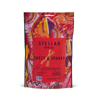 Stellar Braids Sweet & Sparky snack package with colorful design