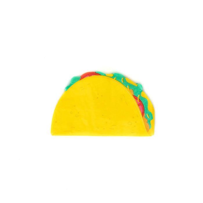 Toy taco with colorful toppings on a white background