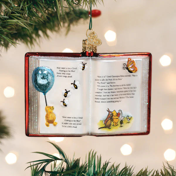 Winnie the Pooh book Christmas ornament