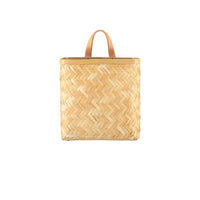 Wall hanging bamboo basket