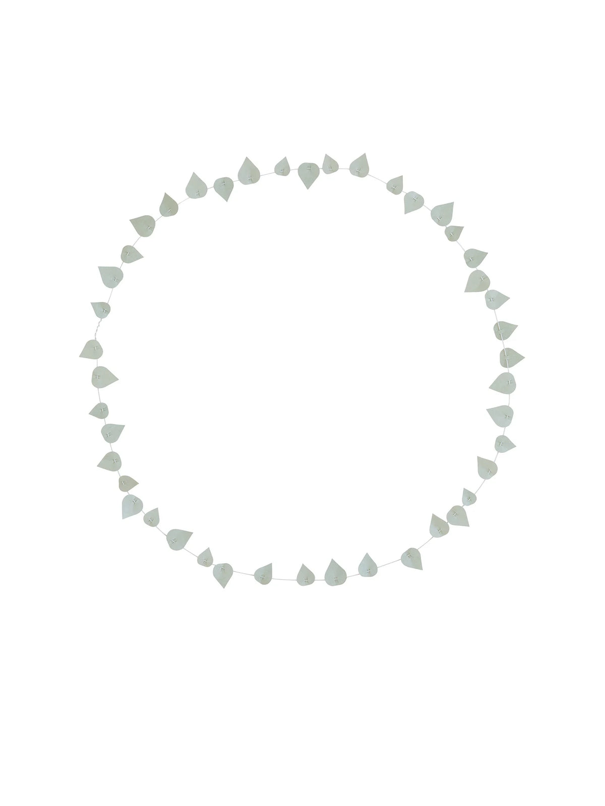 wreath made from paper leaves on white back ground