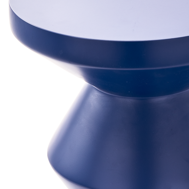 detail matte blue outdoor accent table