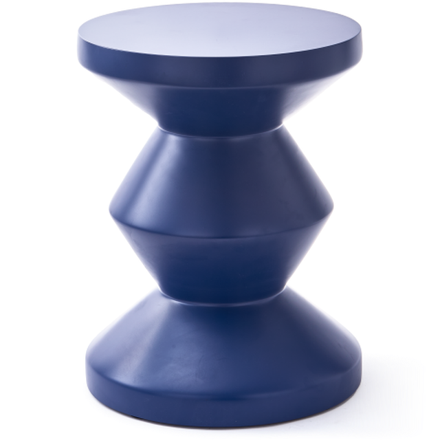 matte blue outdoor accent table