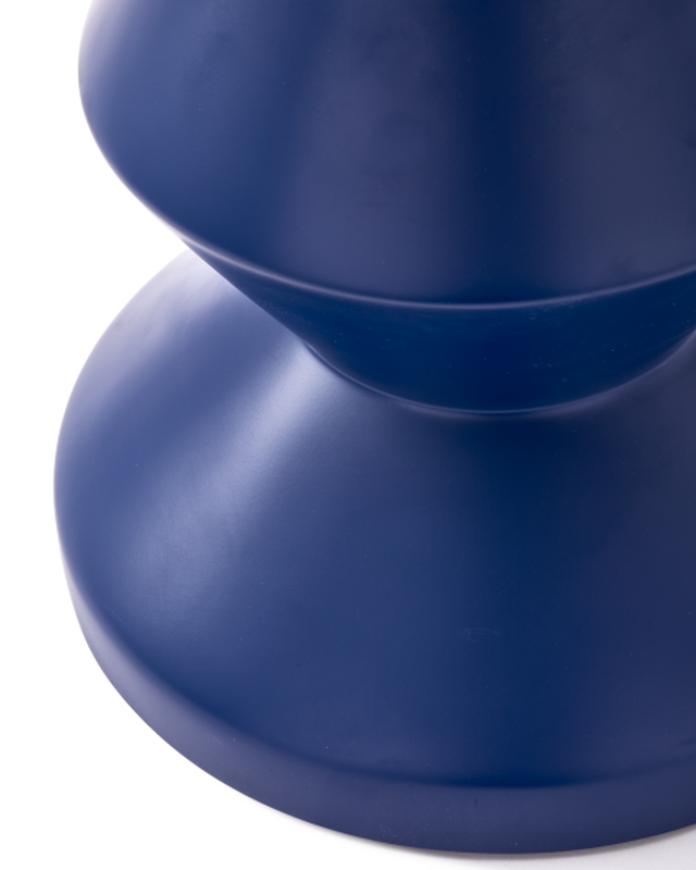 detail matte blue outdoor accent table