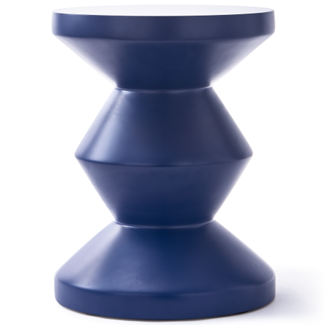 matte blue outdoor accent table