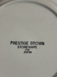 Vintage Prestige Brown Stoneware Japan Dinner Plate