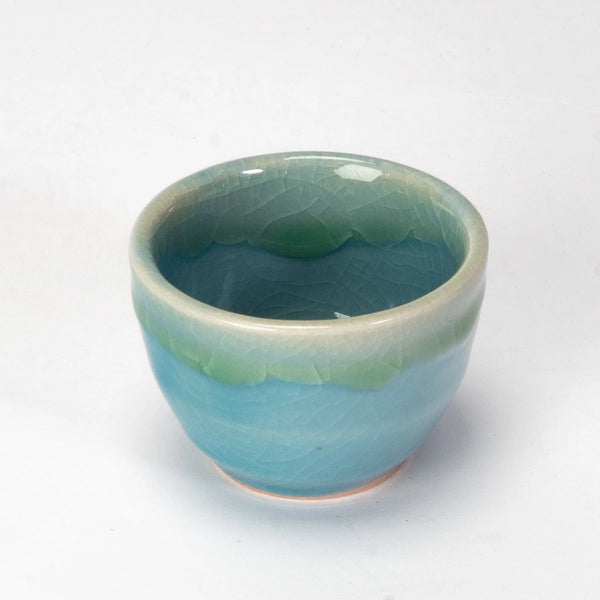Kyoto ceramics- sake cup blue