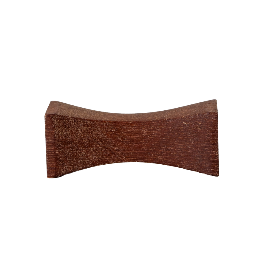 Wooden chopstick rest holder on a white background