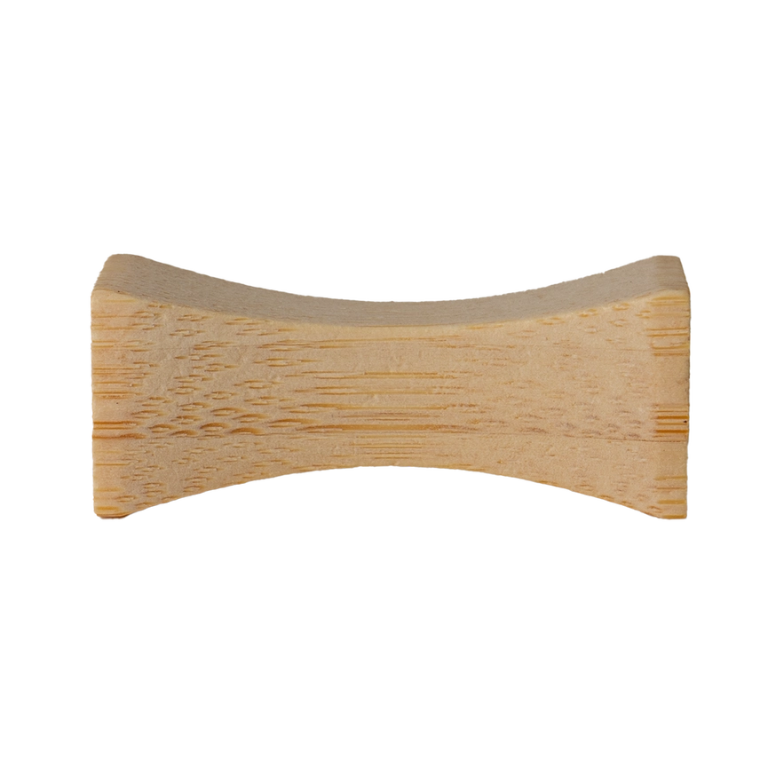 Wooden block on a white background