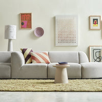 Earthenware side table cream - M