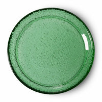 green colored plate made from glass