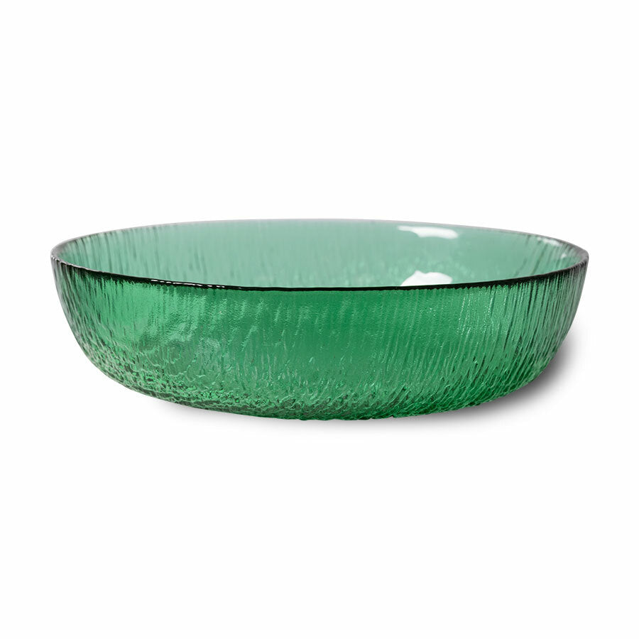 salad side bowl made from green glass