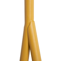 detail of ginger orange metal open wardrobe rack