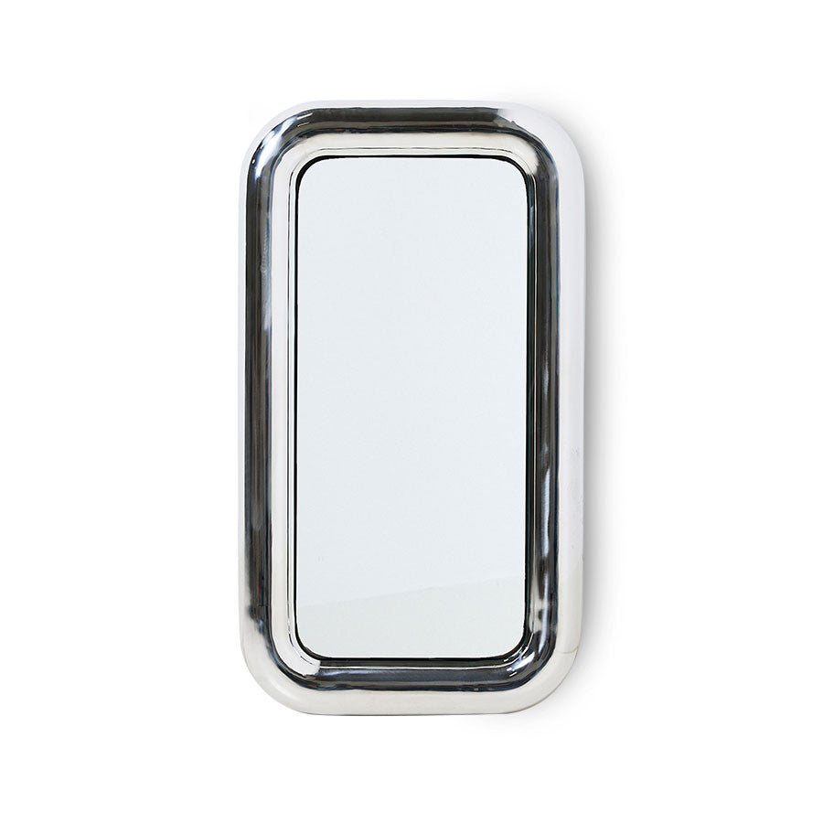 HKliving USA AWD8957 Chubby chrome rectangular mirror bathroom