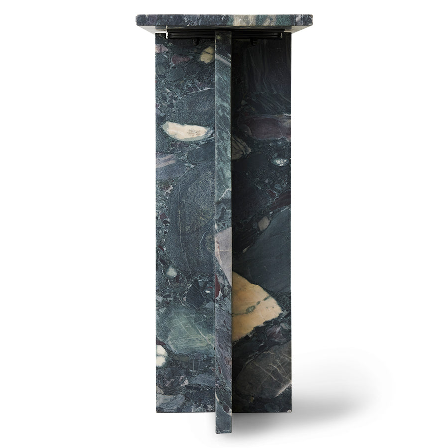 dark toned natural marble console table
