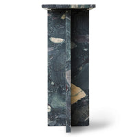 dark toned natural marble console table