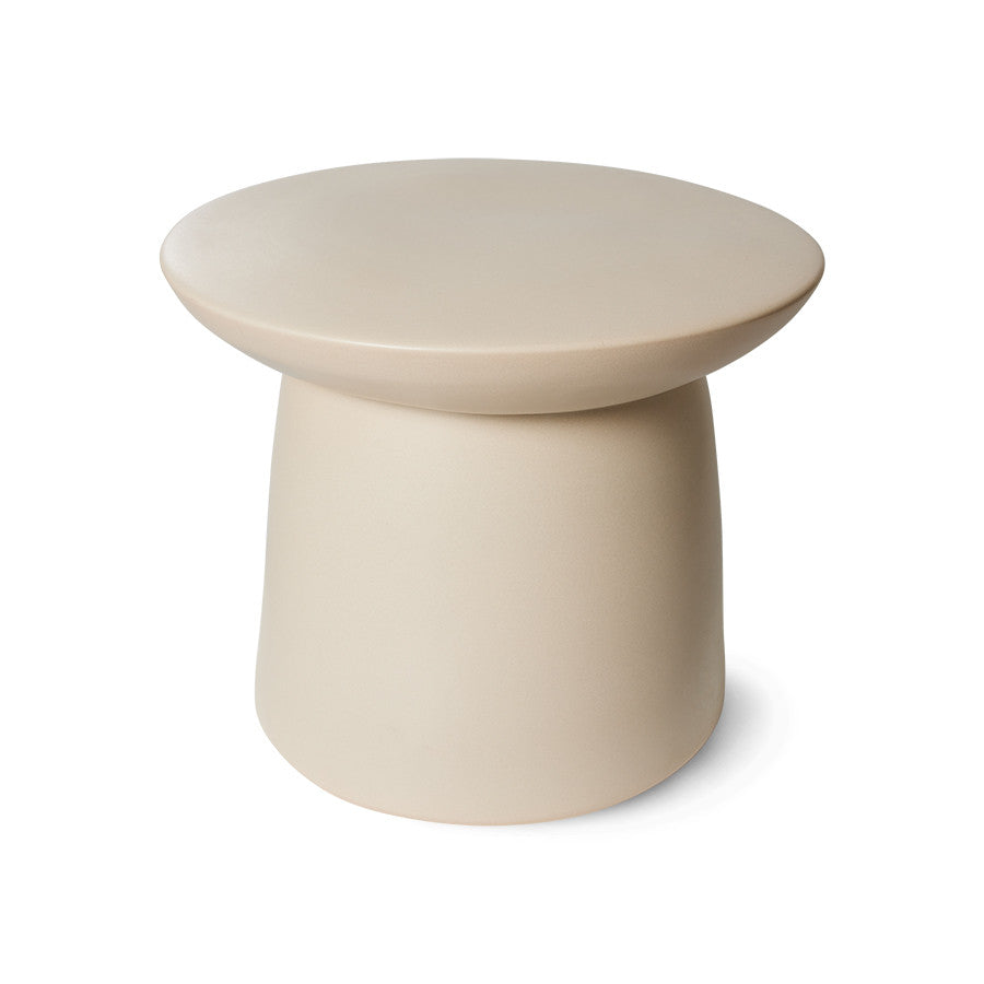 sculpture like earthenware accent table