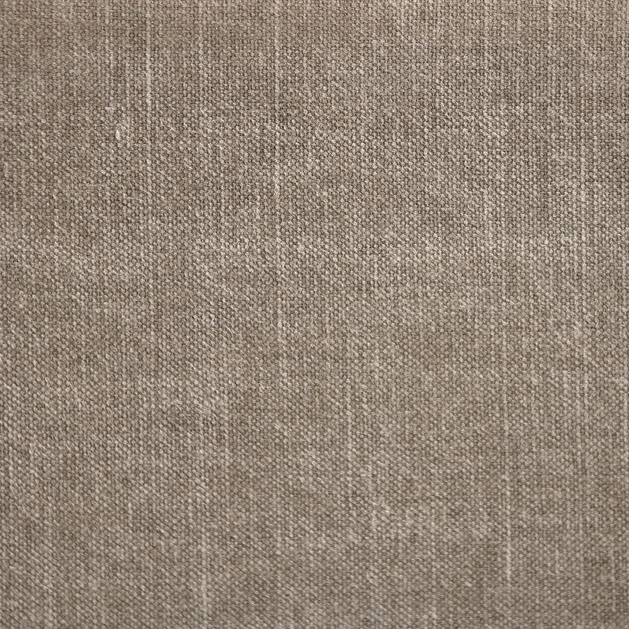 close up of a linen and cotton blend taupe colored piece of fabric