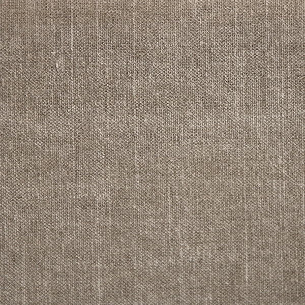 close up of a linen and cotton blend taupe colored piece of fabric
