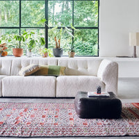 Hand woven wool lumbar pillow - Green