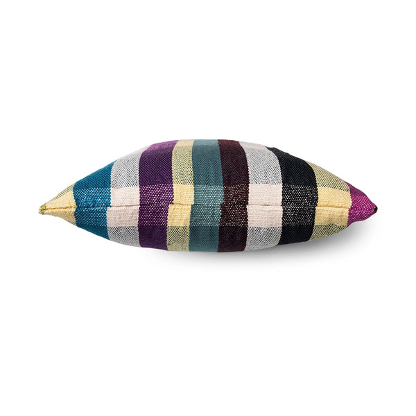 multicolored cotton retro style throw pillow 