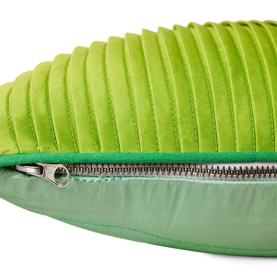 textured yellow and green accent pillow