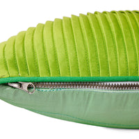 textured yellow and green accent pillow