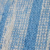 cotton and linen woven double sided pillow in blue and brown hues