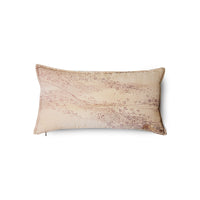 soft creamy pink lumbar pillow with blossom print