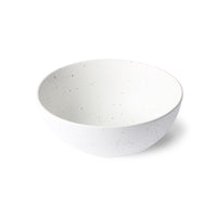 white speckled ceramic bowl