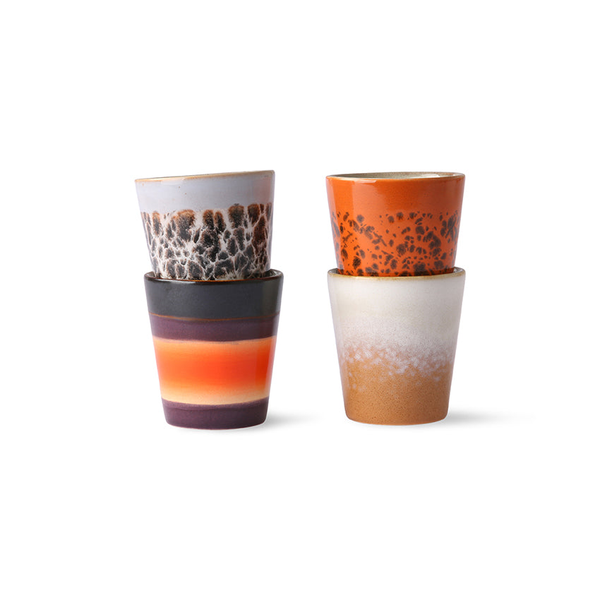 HK living USA ACE6973 Ceramic 70's - ristretto coffee cups - set